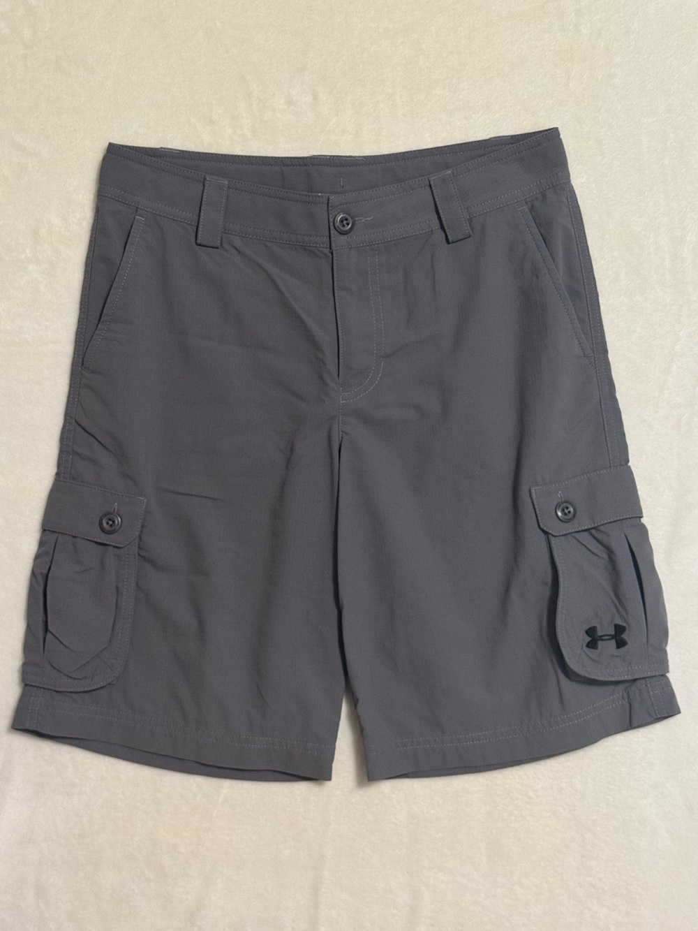 Under Armour Youth Boys Gray Cargo Shorts